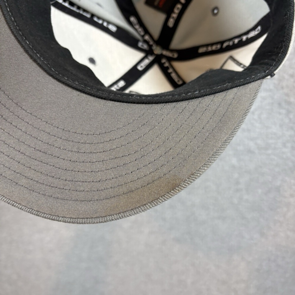 DC Shoes Hat Cap 210 Fitted Flexfit Grey Big Logo Skater Y2K S/M 6 7/8-7 1/4 - Picture 8 of 10